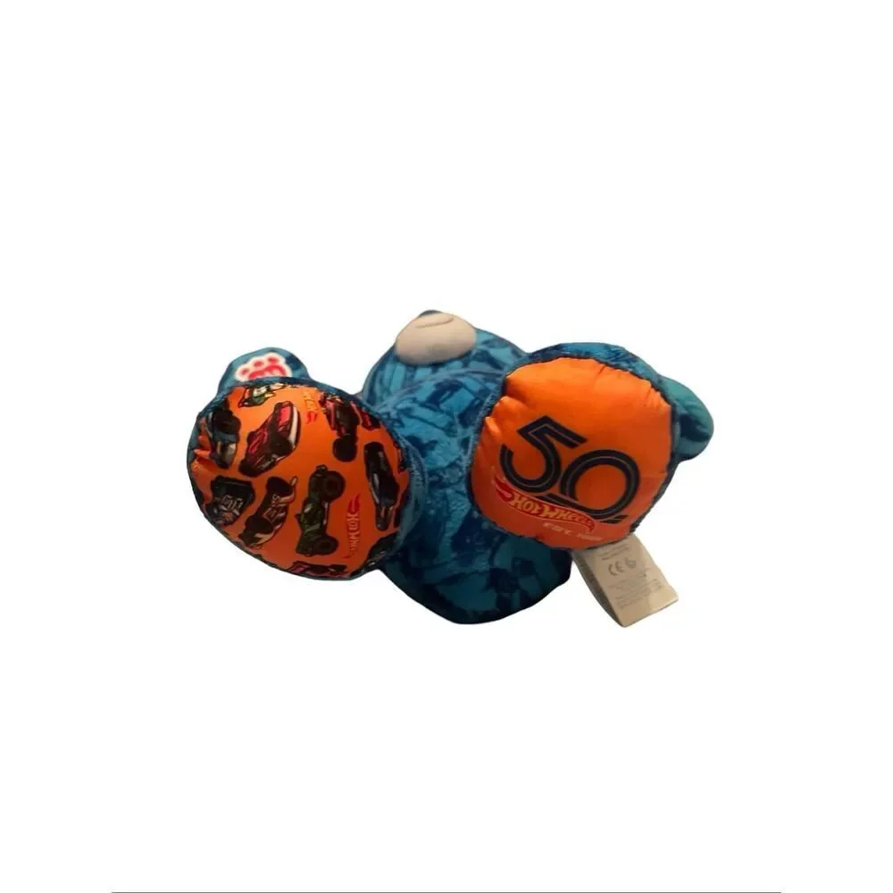 Build-A-Bear Blue Teddy Bear Hot Wheels 50th Anniversary Plush Stuffed Animal